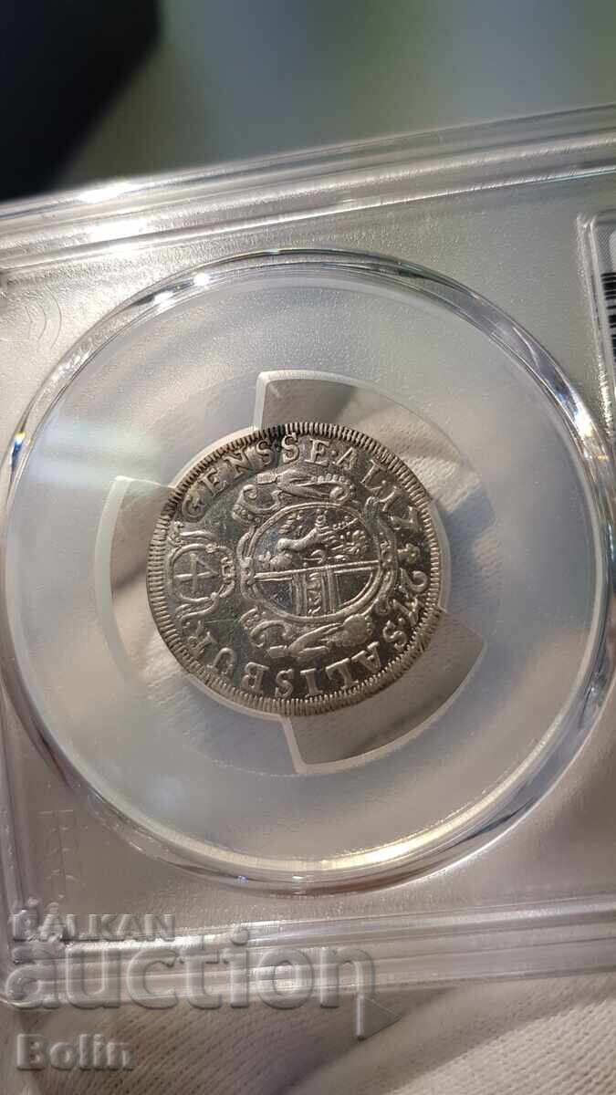Auction  Rare Silver Coin 4 Kreuzer 1727 Salzburg