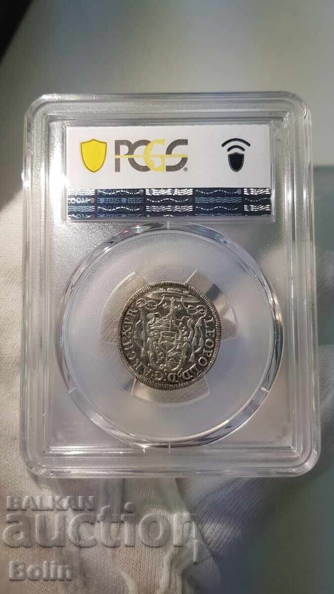 Delivery of Rare Silver Coin 4 Kreuzer 1727 Salzburg