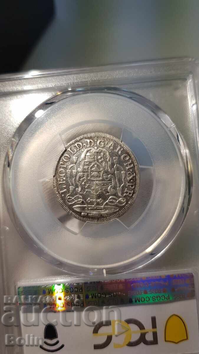 Rare Silver Coin 4 Kreuzer 1727 Salzburg - 5