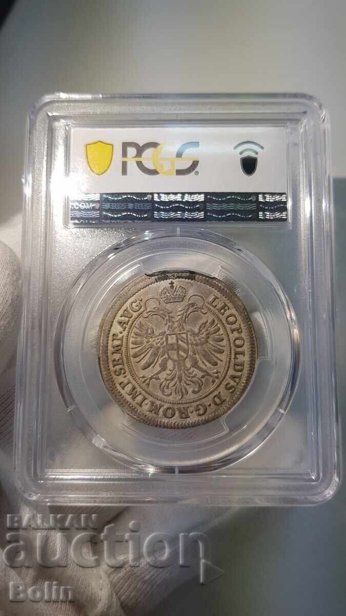 Доставка на AU53 Красива рядка сребърна монета 12 кройцера Nurnberg 1704 Доставка на AU53 Красива рядка сребърна монета 12 кройцера Nurnberg 1704