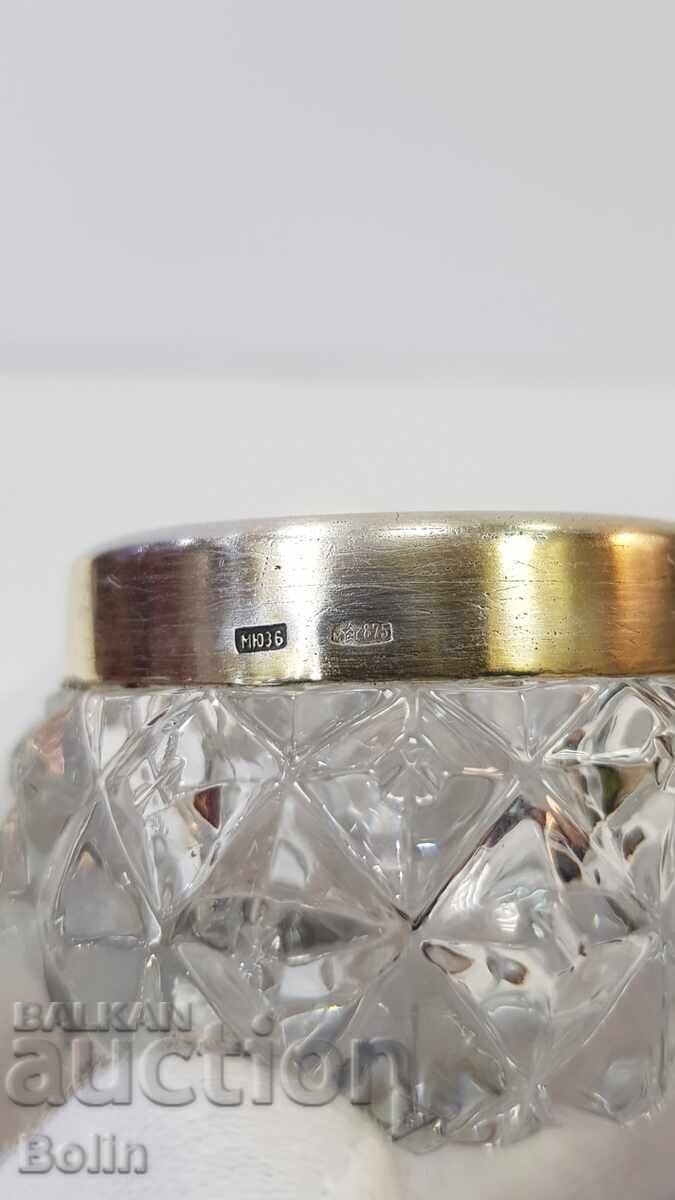 Delivery of Collectible Russian USSR salt cellar, caviar dish 875 silver