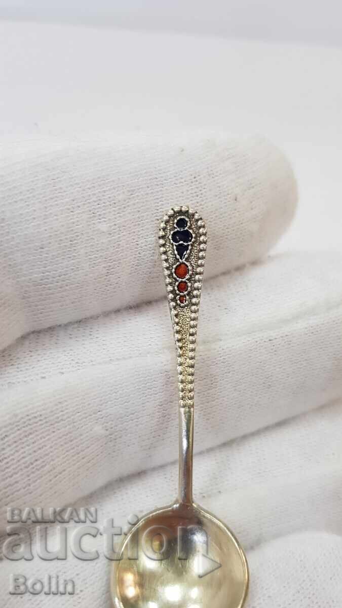 Collectible Russian USSR salt cellar, caviar dish 875 silver - 6