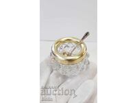 Colecție rusească URSS solniță, vas pentru caviar 875 argint