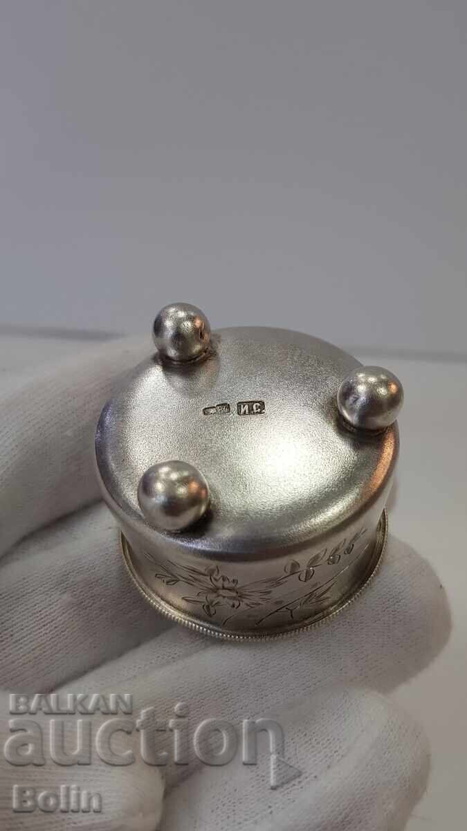 Παράδοση Σπάνια ρωσική τσαρική ασημένια αλατιέρα, χαβιαριέρα 84 πρ. ΙΣ