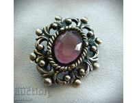 Veche broșă de argint britanică