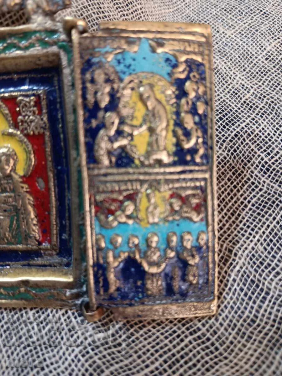 Delivery of Antique Russian Imperial Icon-Triptych from the 19th Century