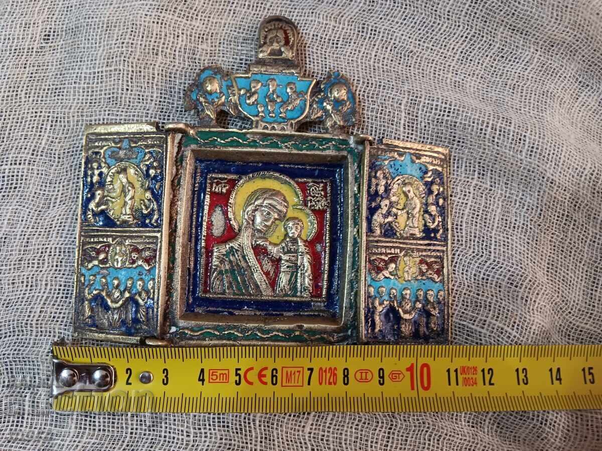 Antique Russian Imperial Icon-Triptych from the 19th Century - 7