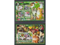 Clean stamps and Fauna Cats 2019 block from Burkina Faso