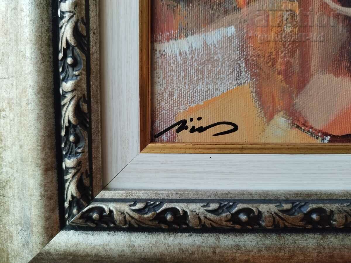 Auction  Painting, "Don Quixote", art. Assoc. Yordan Yordanov