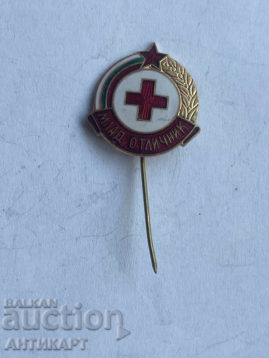 Rare Red Cross Youth Excellent Student Badge Bronze Enamel Rare Red Cross Youth Excellent Student Badge Bronze Enamel