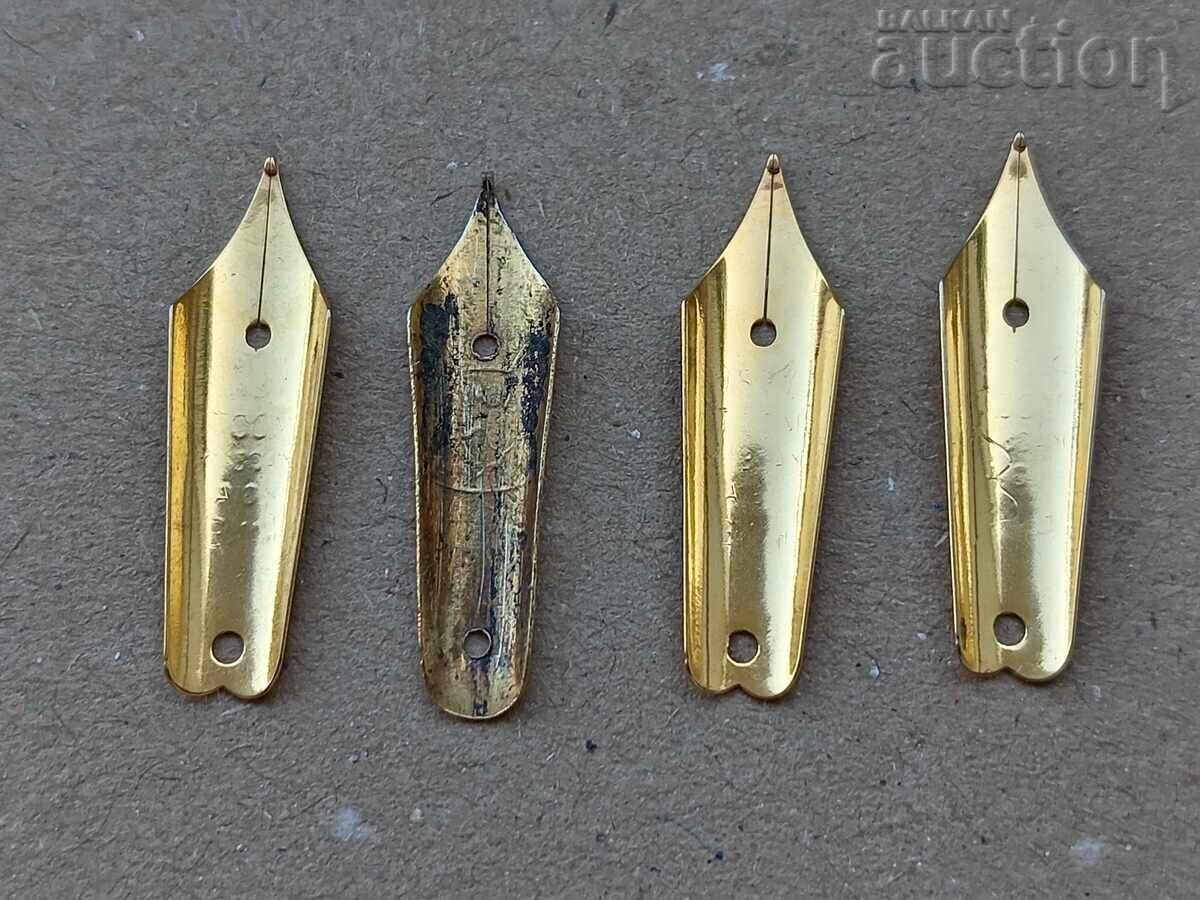 Antique yellow nib pens for fountain pens, nibs made in USA, LOT - 5 Antique yellow nib pens for fountain pens, nibs made in USA, LOT - 5