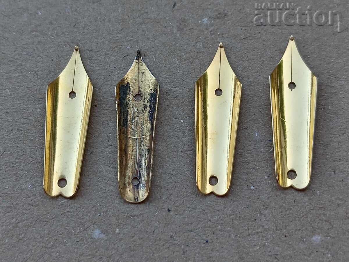 Antique yellow nib pens for fountain pens, nibs made in USA, LOT - 6 Antique yellow nib pens for fountain pens, nibs made in USA, LOT - 6