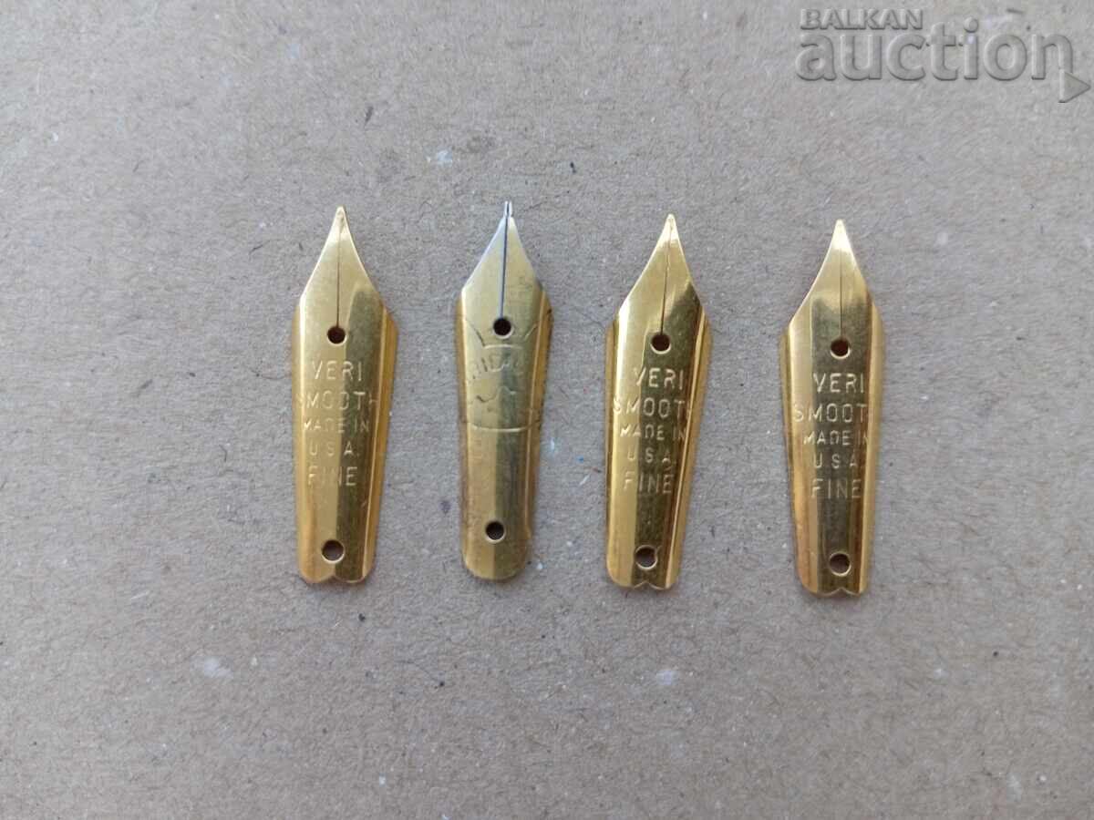 Antique yellow nib pens for fountain pens, nibs made in USA, LOT Antique yellow nib pens for fountain pens, nibs made in USA, LOT