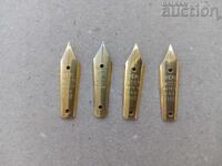 Set de stilouri vechi galbene pentru scris, penițe made in USA LOT