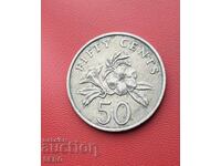 Singapore-50 cents 1987