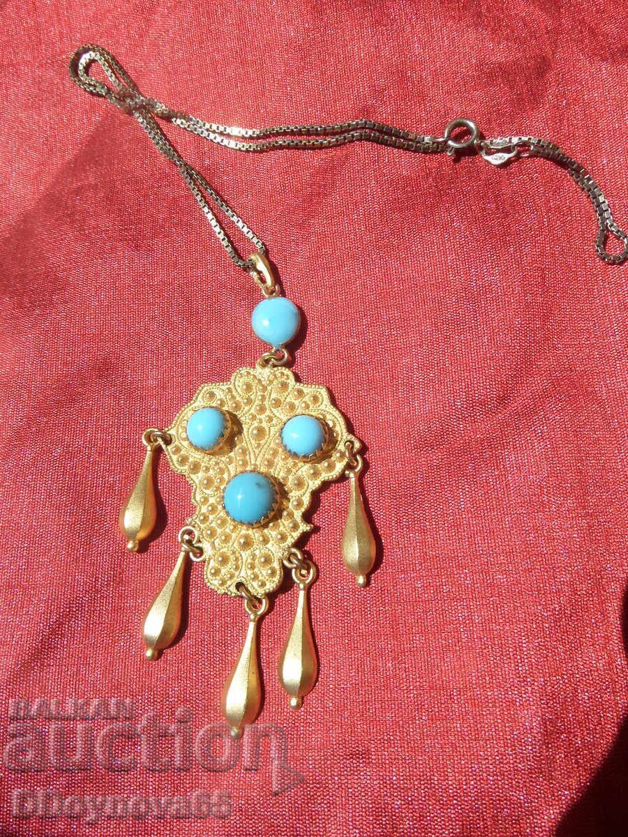 Auction  Star jewelry gold plated, silver chain