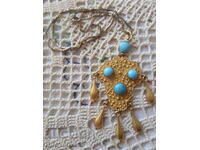 Star jewelry gold plated, silver chain