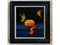 "Citrus Awakening" - still life with mandarin and butterflies