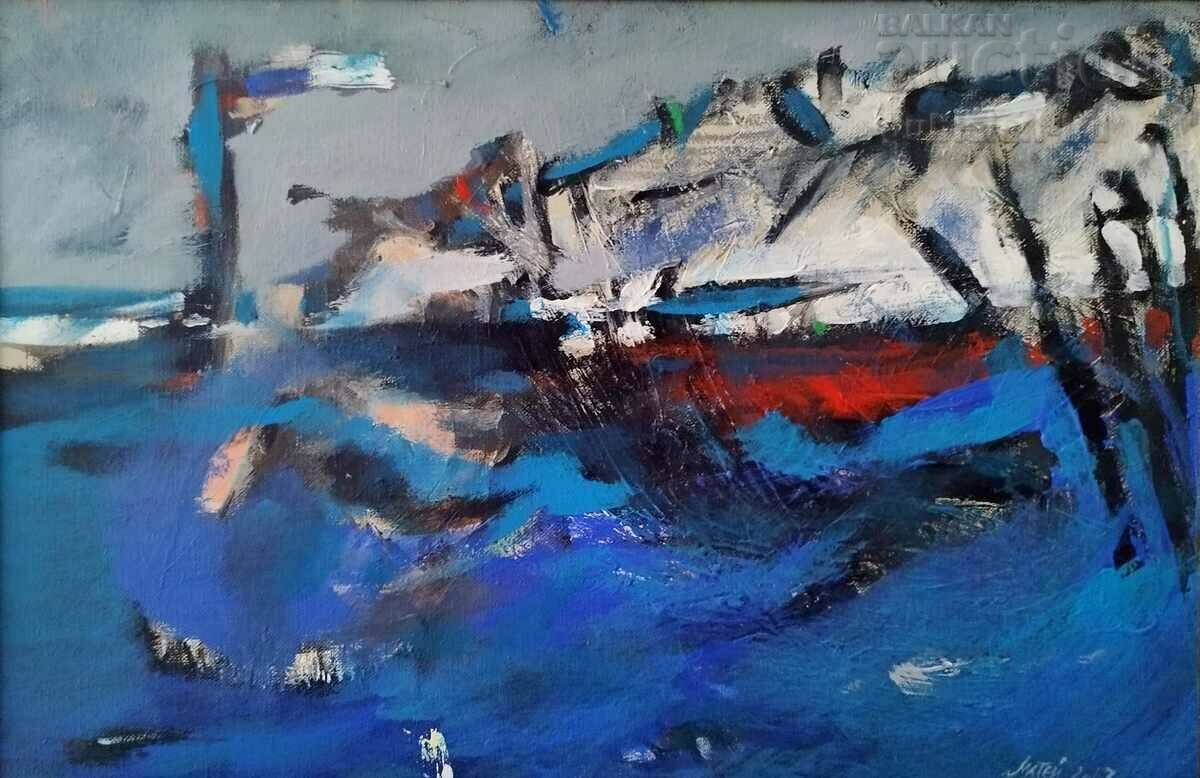 Tabloul „Malul mării”, 2017, art. Matei Mateev cu preț 2500.00 BGN | € 1278.23 Tabloul „Malul mării”, 2017, art. Matei Mateev cu preț 2500.00 BGN | € 1278.23