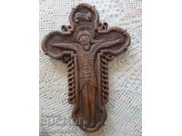Old monastery cross, wood carving. Top price!!!