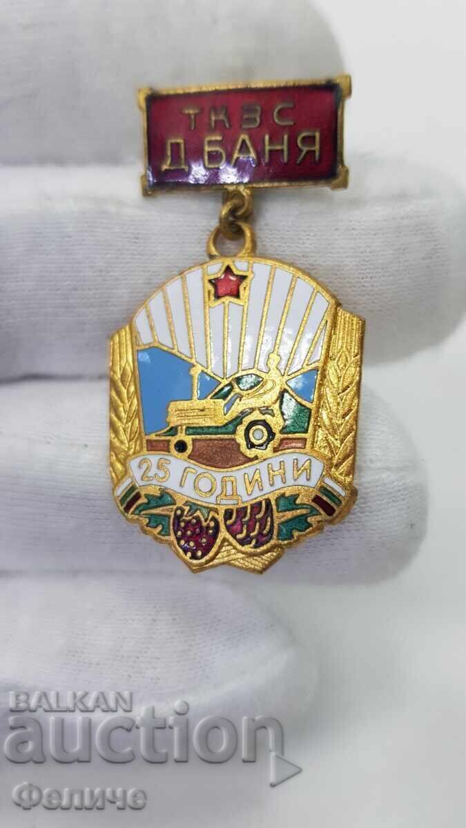 Semn rar comunist, insignă T.K.Z.S.-D. BANYA cu preț 45.00 BGN | € 23.01