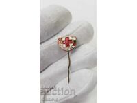 Semn comunist, insignă Crucea Roșie Eu Ajut