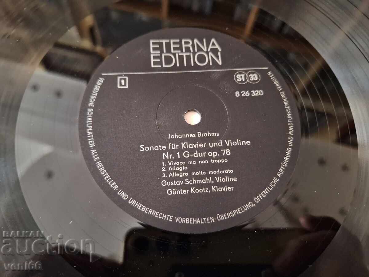 Auction  Gramophone record - Brahms