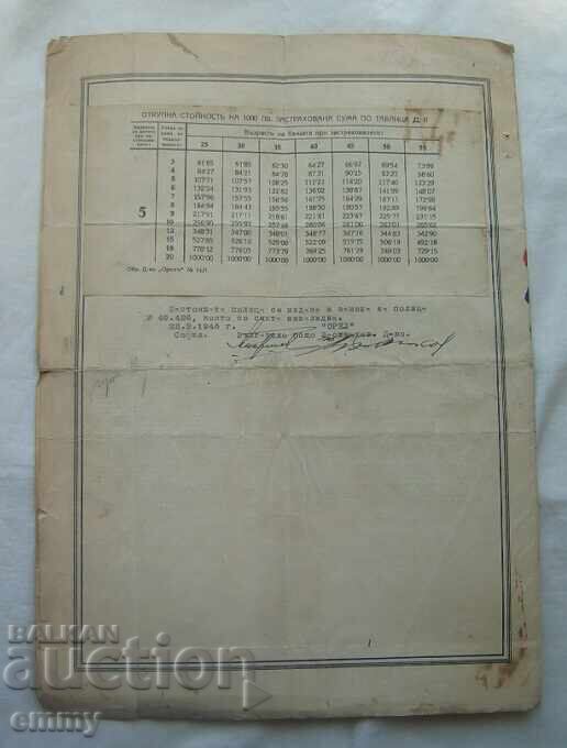 Societate de asigurări "Orel", poliță din 1946 - pentru copii - 6