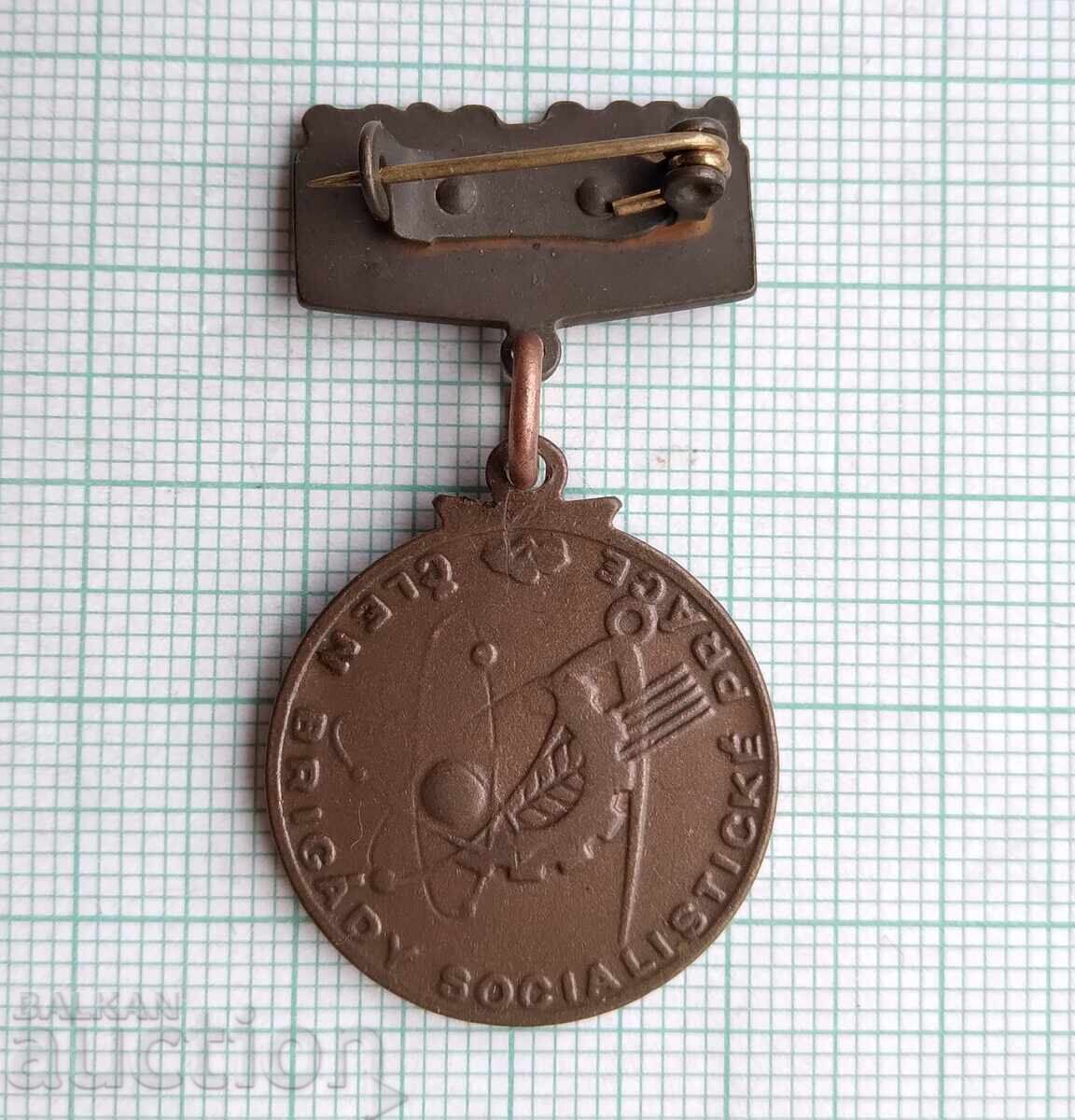 Licitație 19191 Medalie - Brigada Muncii Socialiste - Cehoslovacia Licitație 19191 Medalie - Brigada Muncii Socialiste - Cehoslovacia