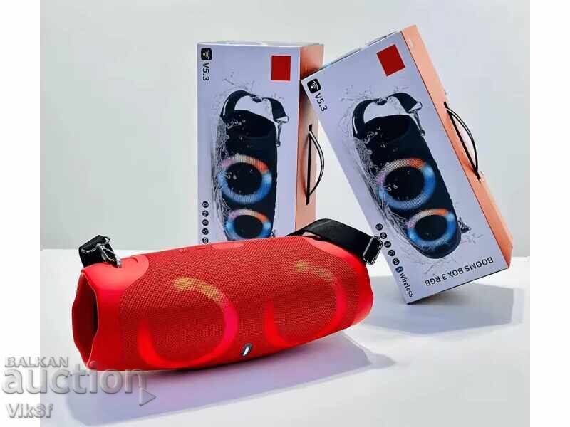 Μεγάλη φορητή ισχυρή στήλη bluetooth Booms Box 3 RGB - 5