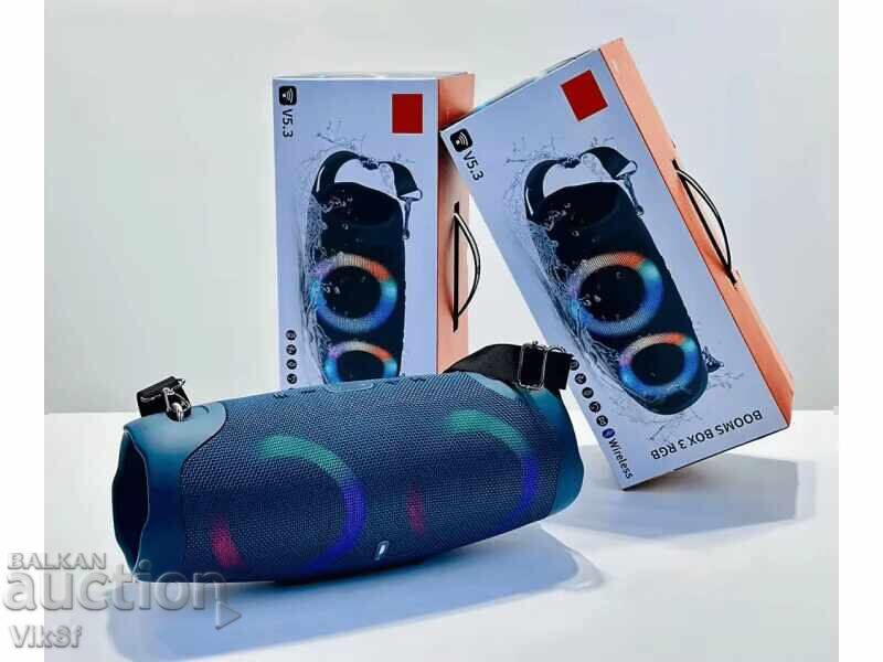 Μεγάλη φορητή ισχυρή στήλη bluetooth Booms Box 3 RGB - 7