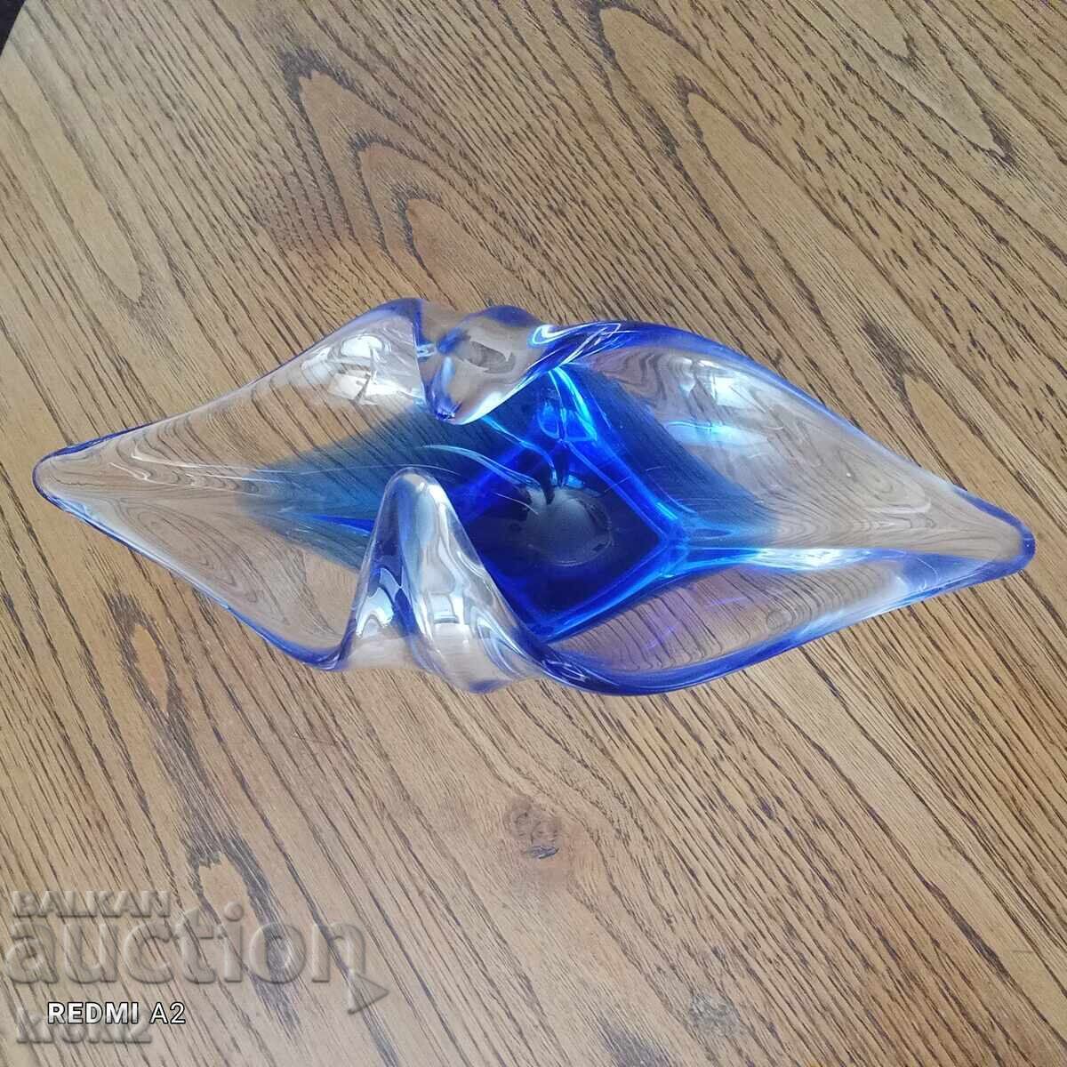 German glass candy dish, solid glass German glass candy dish, solid glass