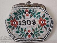 Portmoneu pentru monede, mărgele, portofel, începutul secolului XX, UNICAT RRRR