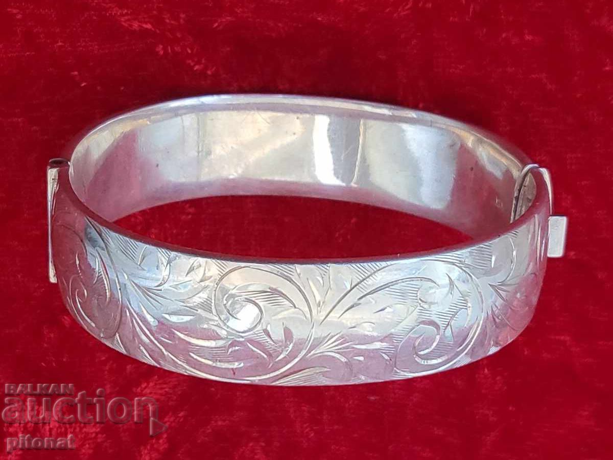 Αντίκα ασημένιο βραχιόλι μασίφ Αντίκα ασημένιο βραχιόλι μασίφ