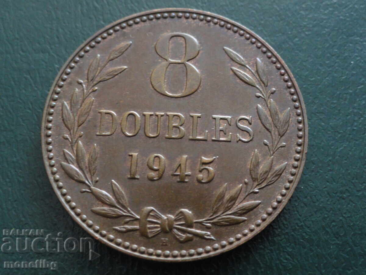 Licitație Guernsey 1945 - 8 dubluri Licitație Guernsey 1945 - 8 dubluri