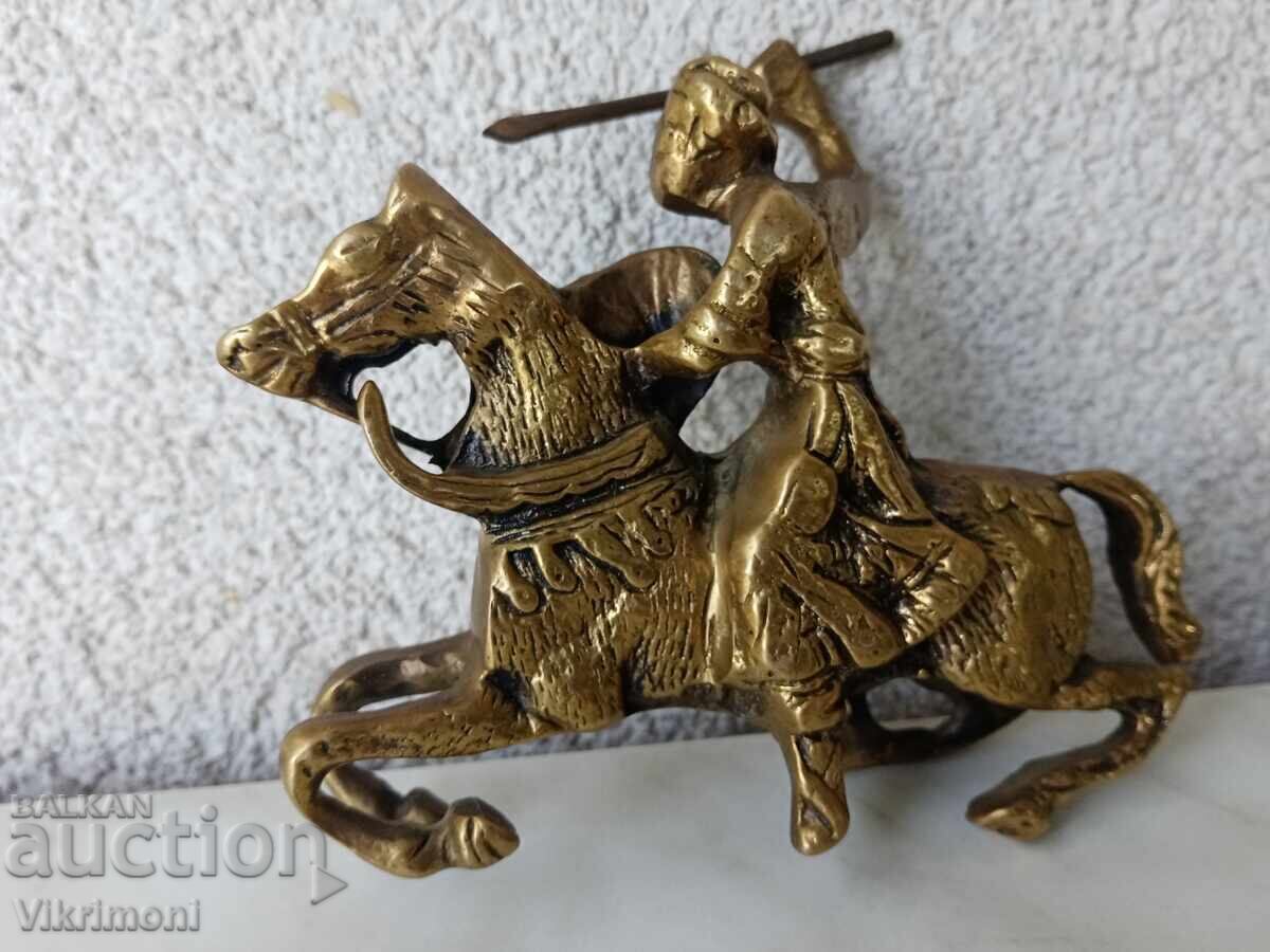 Auction  Bronze figure, rider, soldier, asker, bronze, rider