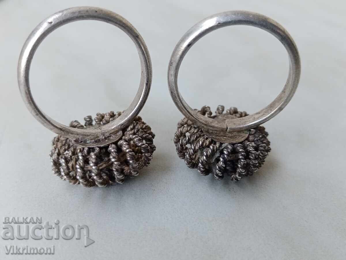 Αναγεννησιακά δαχτυλίδια, παρτίδα, φιλιγκράν, σατσάν, ασήμι, κόσμημα - 7 Αναγεννησιακά δαχτυλίδια, παρτίδα, φιλιγκράν, σατσάν, ασήμι, κόσμημα - 7