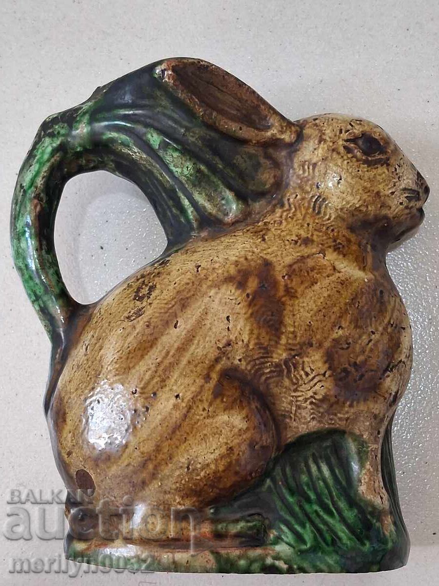 Glechosa Trojan ceramic rabbit
