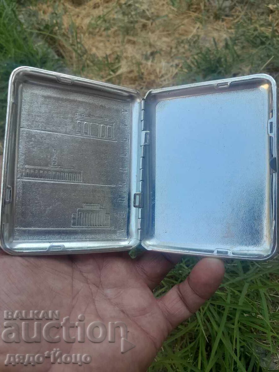 Аукцион Стара СОЦ Алуминиева  Руска Съветска табакера Ленинград