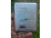 Veche tabacheră sovietică din aluminiu rusească Leningrad