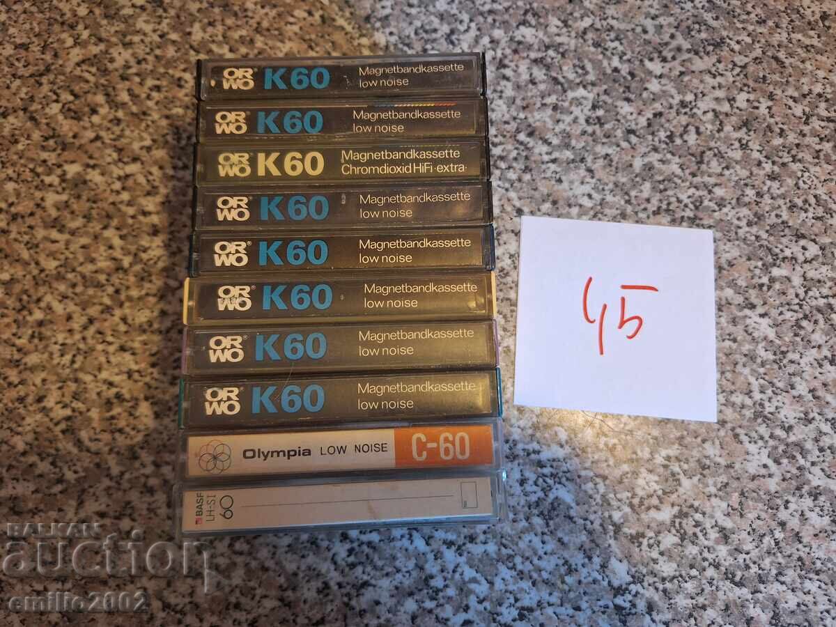 Audio cassettes 10pcs 45