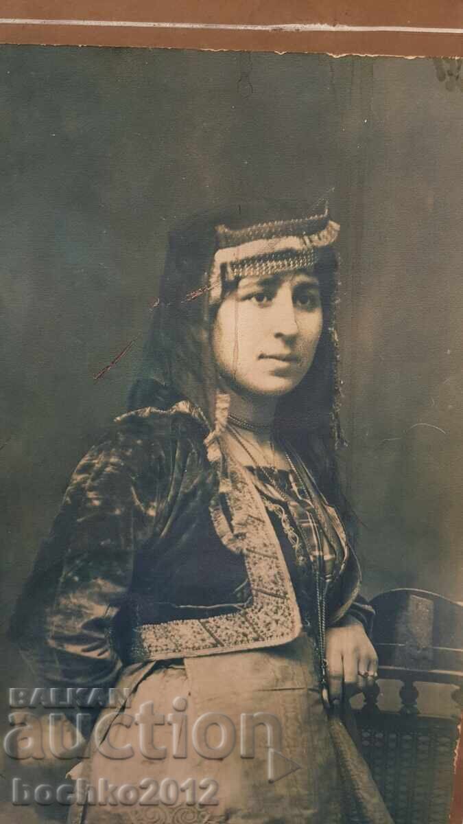 Imensă, rară fotografie de renaștere, fotografie, costum popular 62 cm! cu preț 75.00 BGN | € 38.35