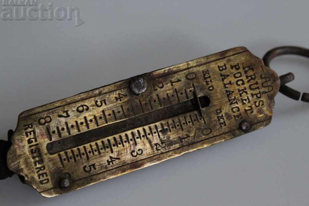 Auction  Early 20th Century Antique German Pocket Balance Krups Palance Scale