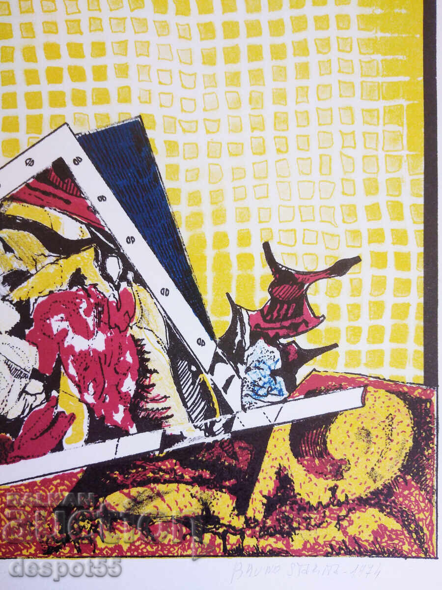 Delivery of 1974. Italy. Bruno Starita. Lithograph Delivery of 1974. Italy. Bruno Starita. Lithograph