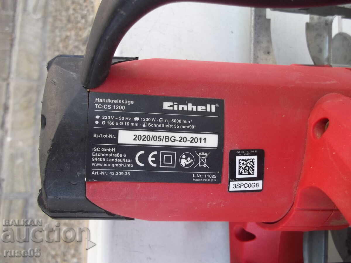 Hand-held circular saw "Einhell TC-CS 1200/1, 1230W, Ø160mm" working - 5