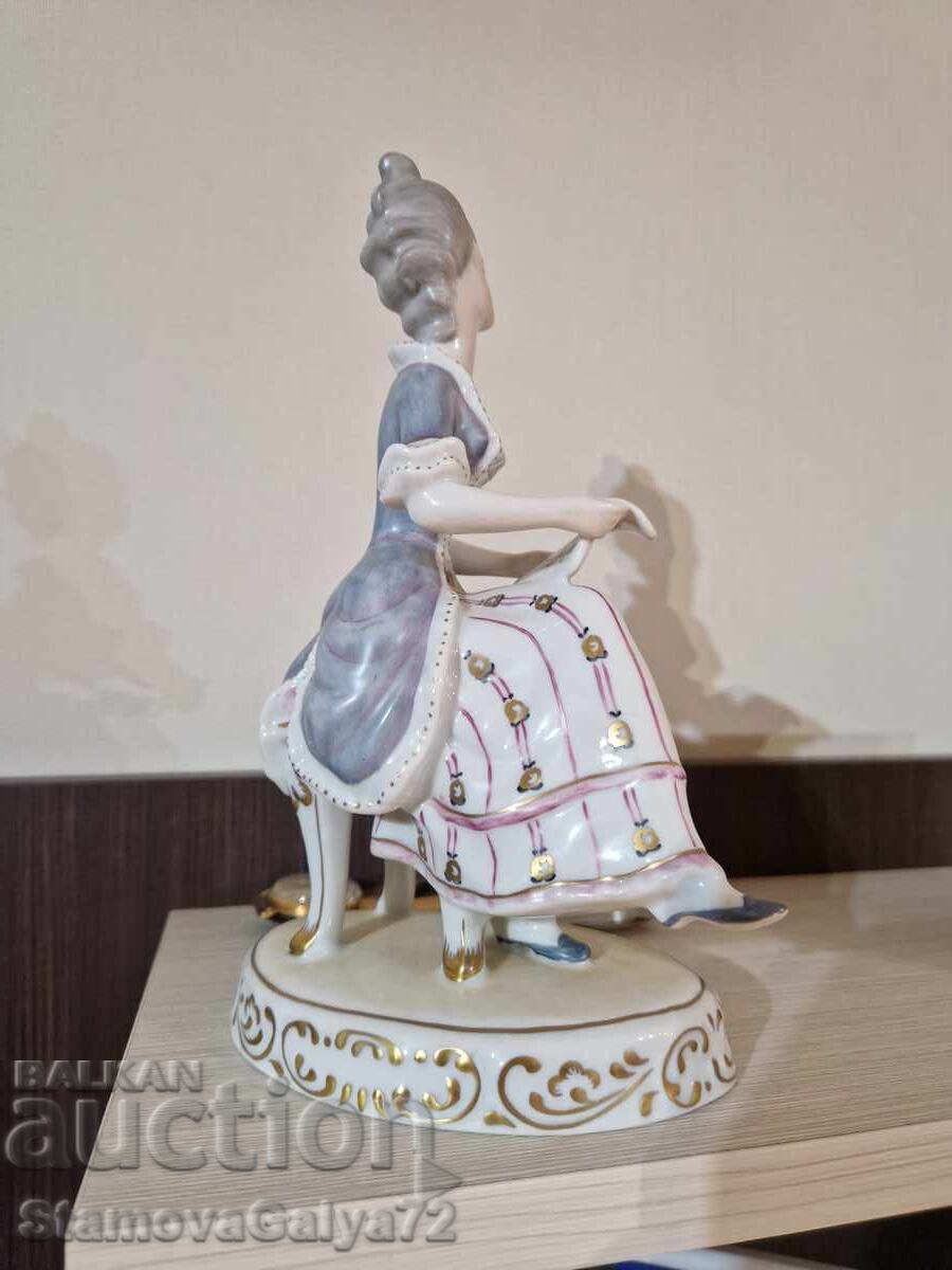 Beautiful antique Hungarian porcelain figurine statue - 5