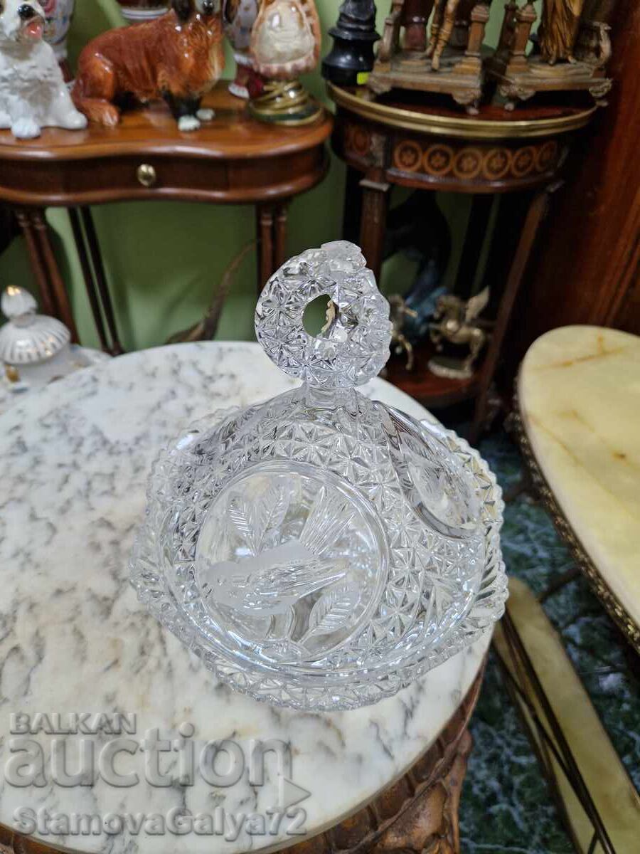 Great English German crystal candy dish - 7