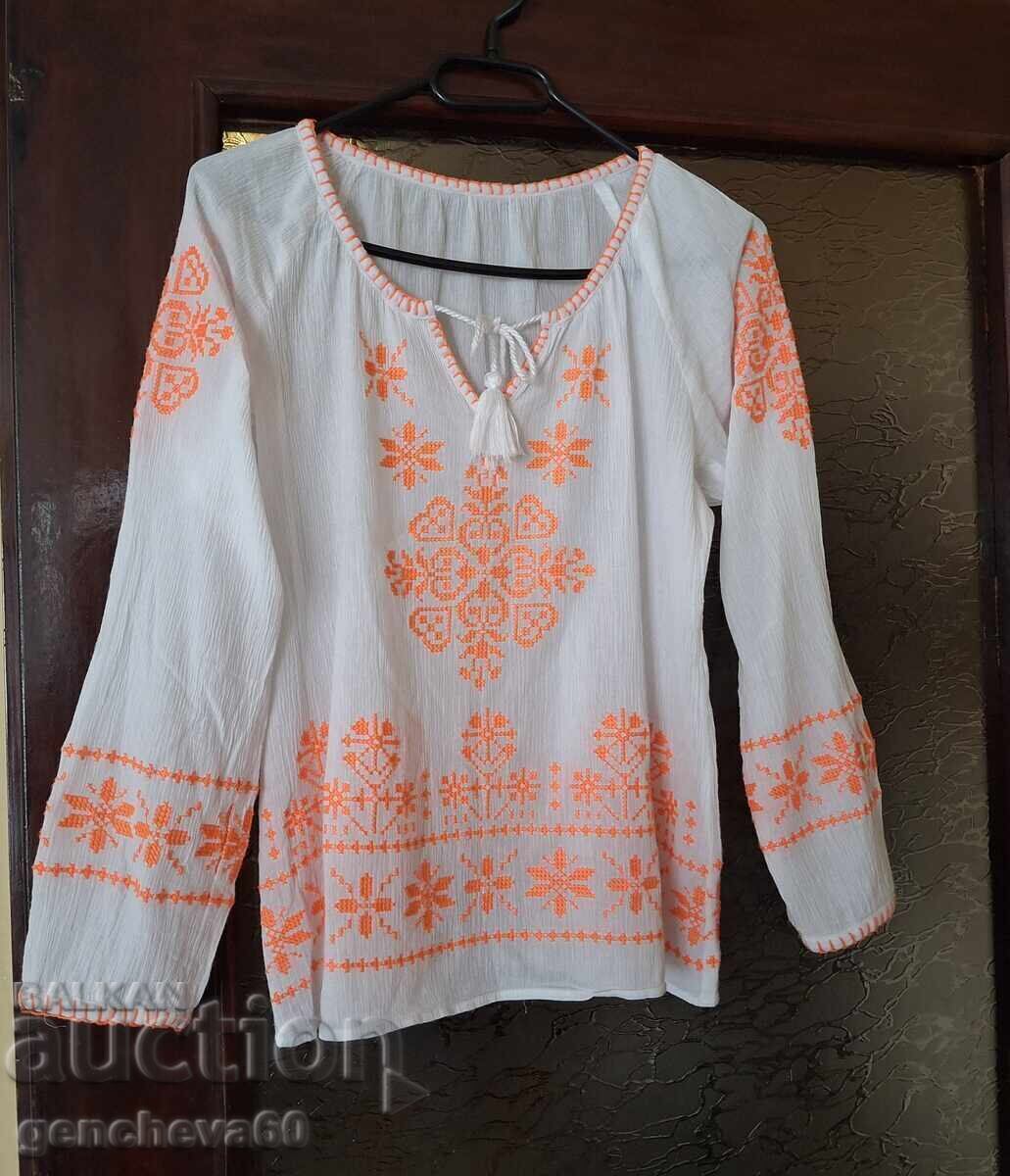 Auction  Richly embroidered blouse with long sleeves for a traditional costume