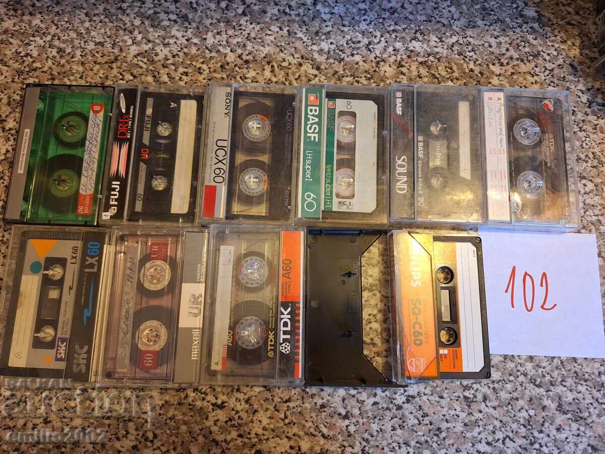 Audio cassettes 10pcs 102 with price 9.00 BGN | € 4.60