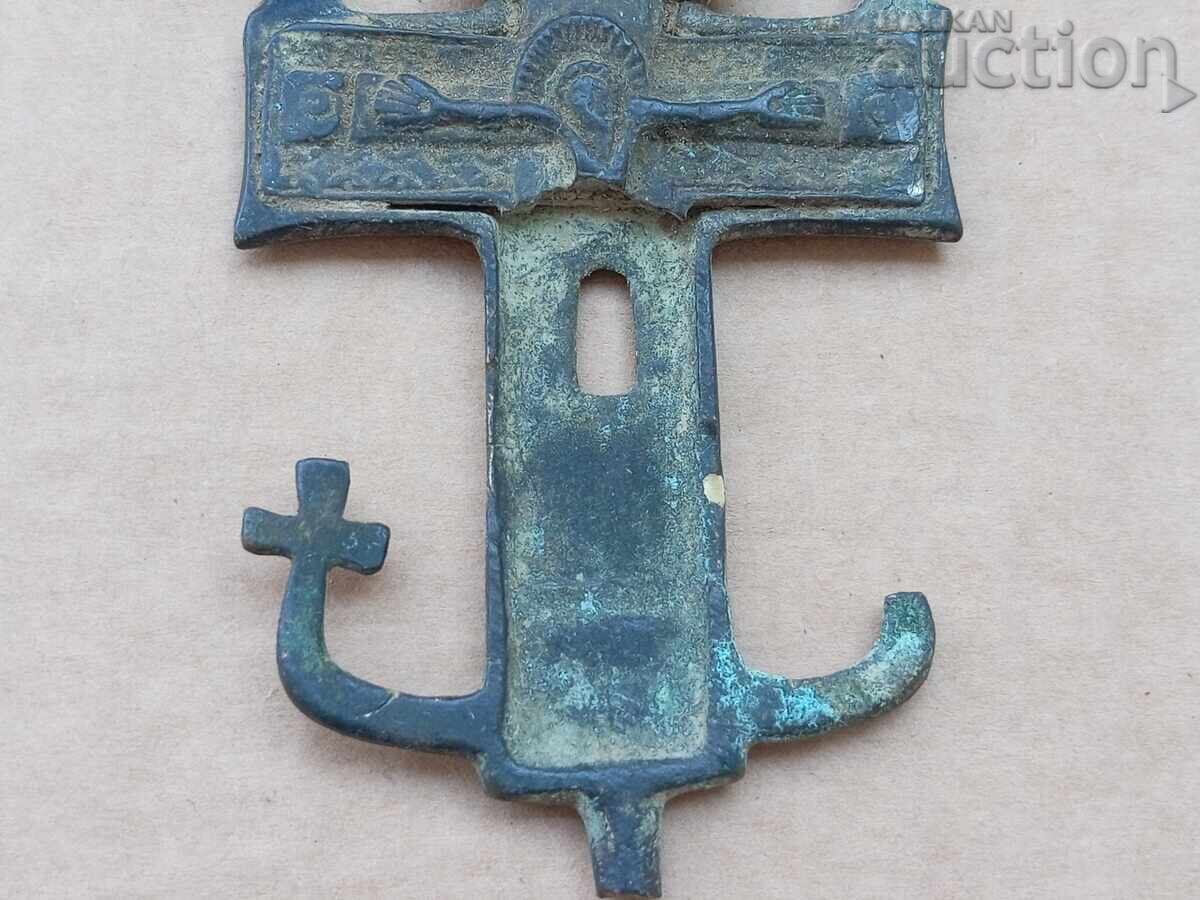 Δημοπρασία Αναγεννησιακή μπρούτζινη σφραγίδα προσφοράς σταυρού 1872